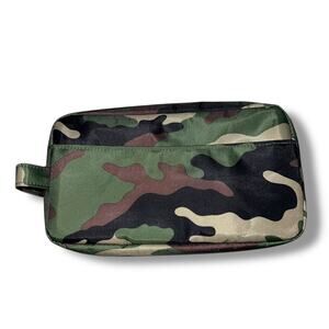 Bath and Body Works Cosmetics Travel Bag Organizer Camouflage Green Brown